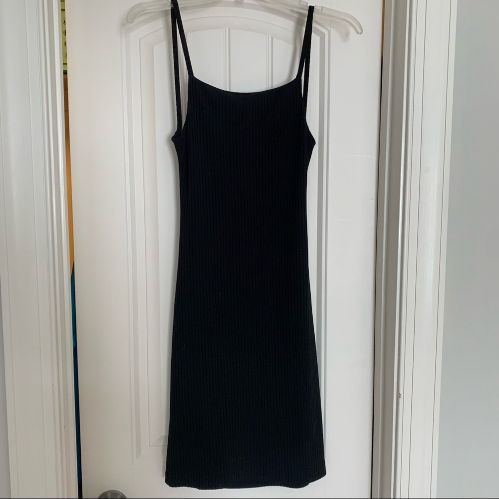 Missguided ribbed scoop back bodycon dress